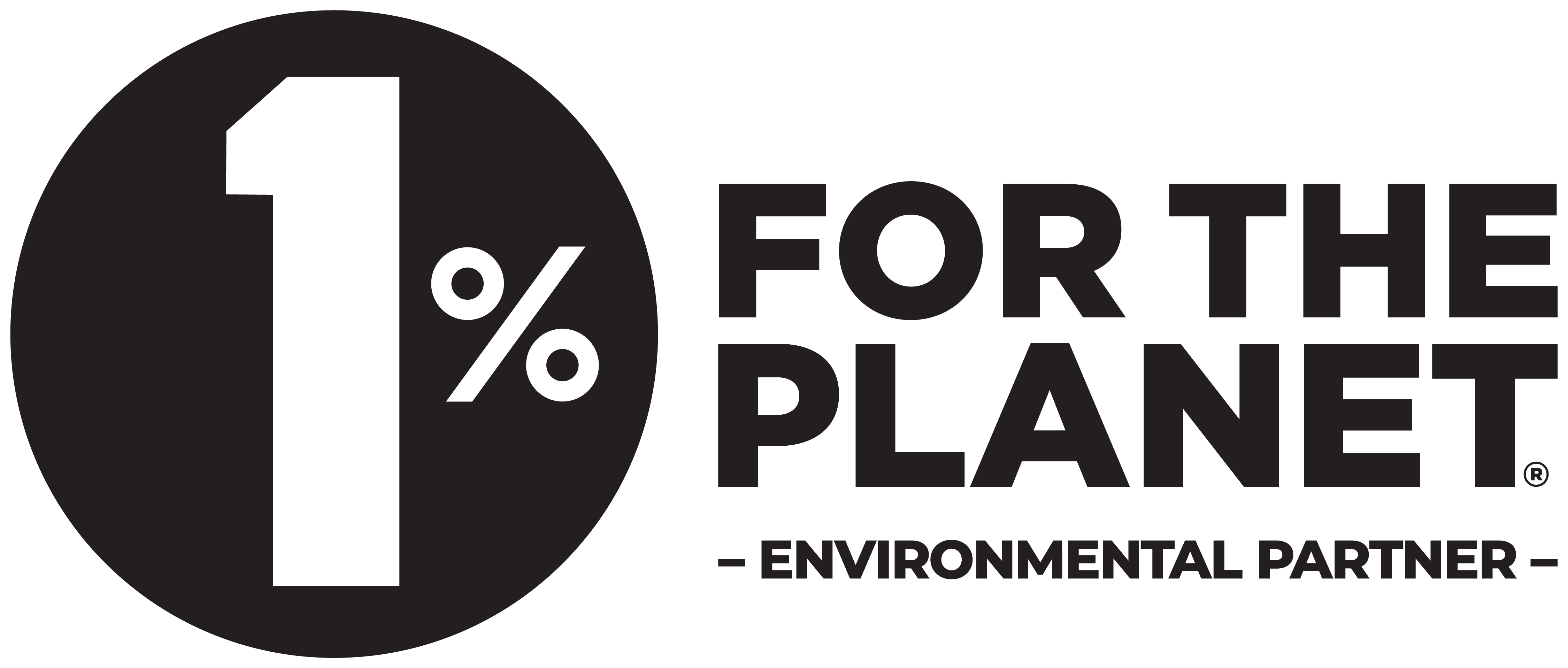 1% for the Planet Environmental Partner logo in black