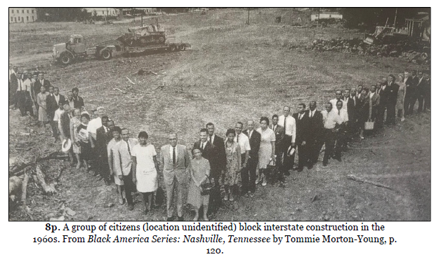 group of citizens block i-40 interstate construction in the 1960s