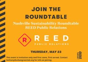 Graphic about joining the Nashville Sustainability Roundtable