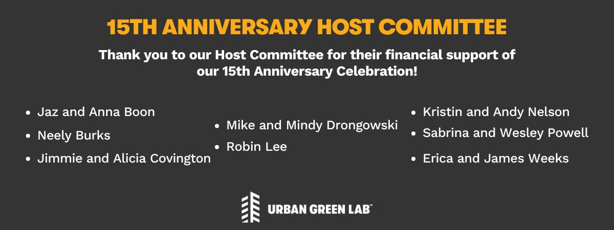 Graphic recognizing our 15th Anniversary host committee members