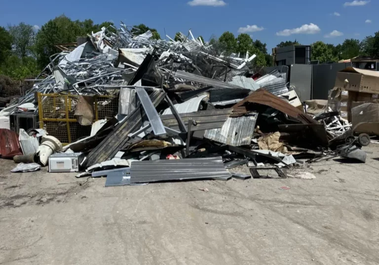 A pile of metal waiting to be recycled at Rockwood Sustainable Solutions in Lebanon.